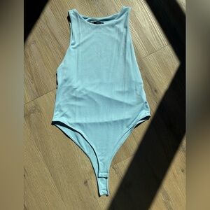 Zara Light Blue Halter Bodysuit